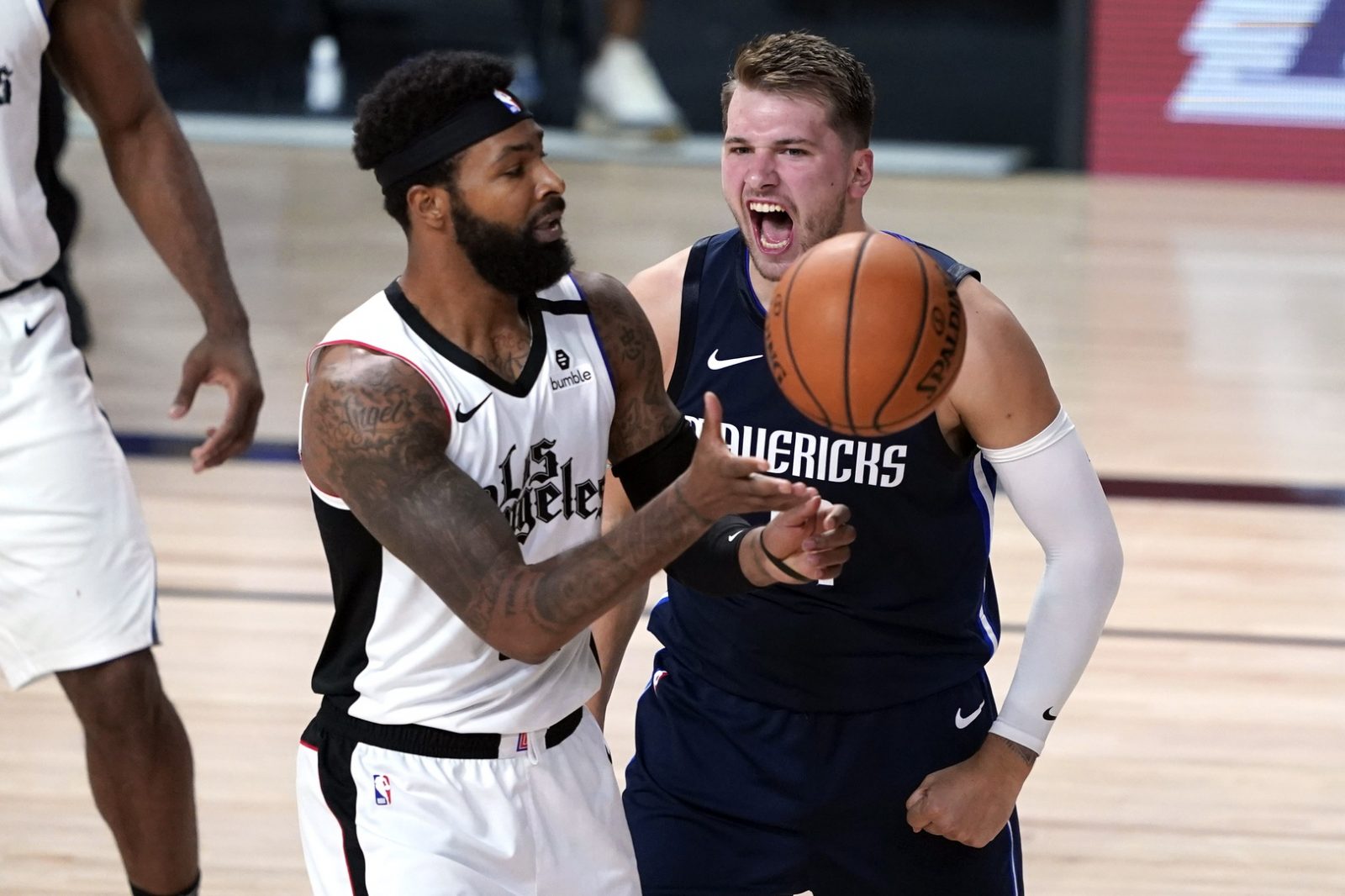 Luka Doncic and Marcus Morris