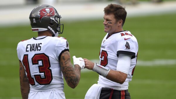 Mike Evans and Tom Brady