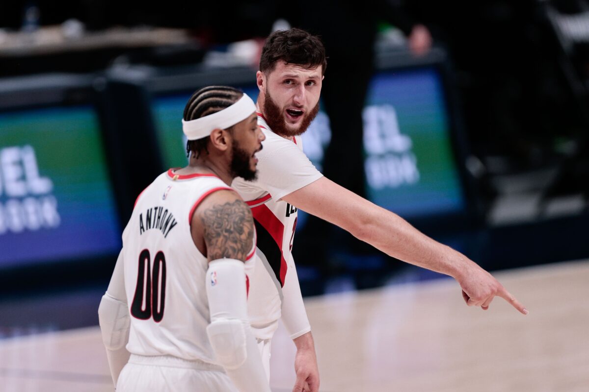 Jusuf Nurkic and Carmelo Anthony