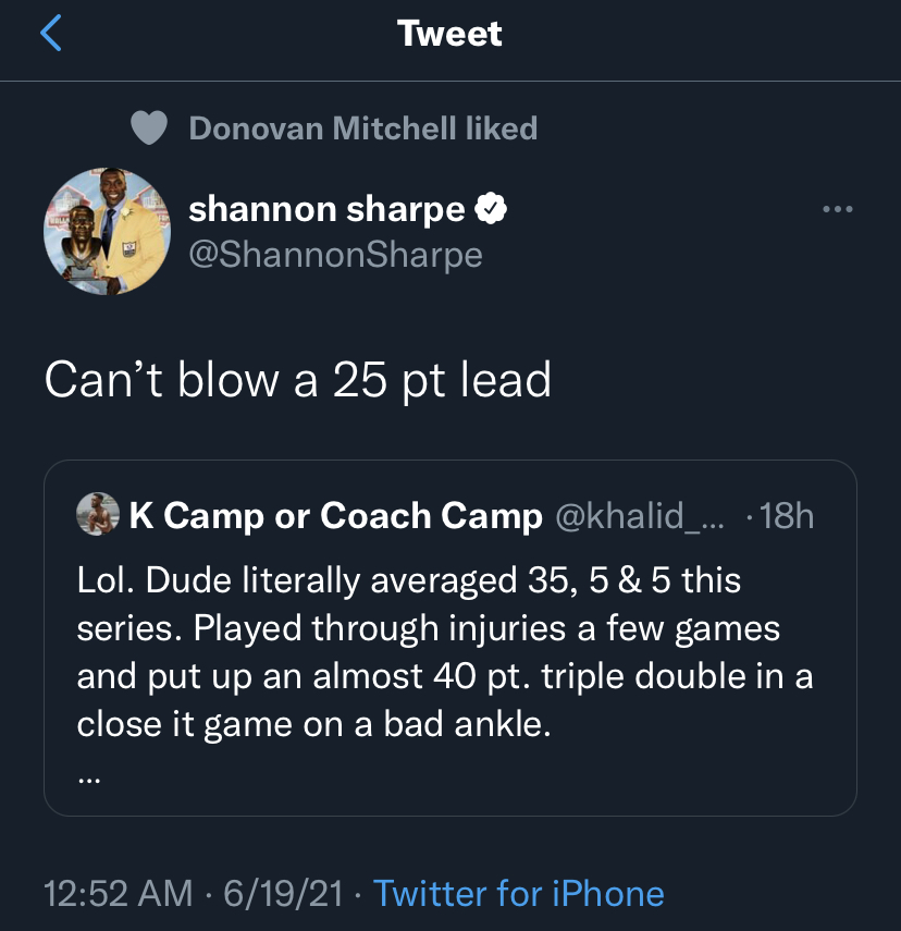 Donovan Mitchell and Shannon Sharpe