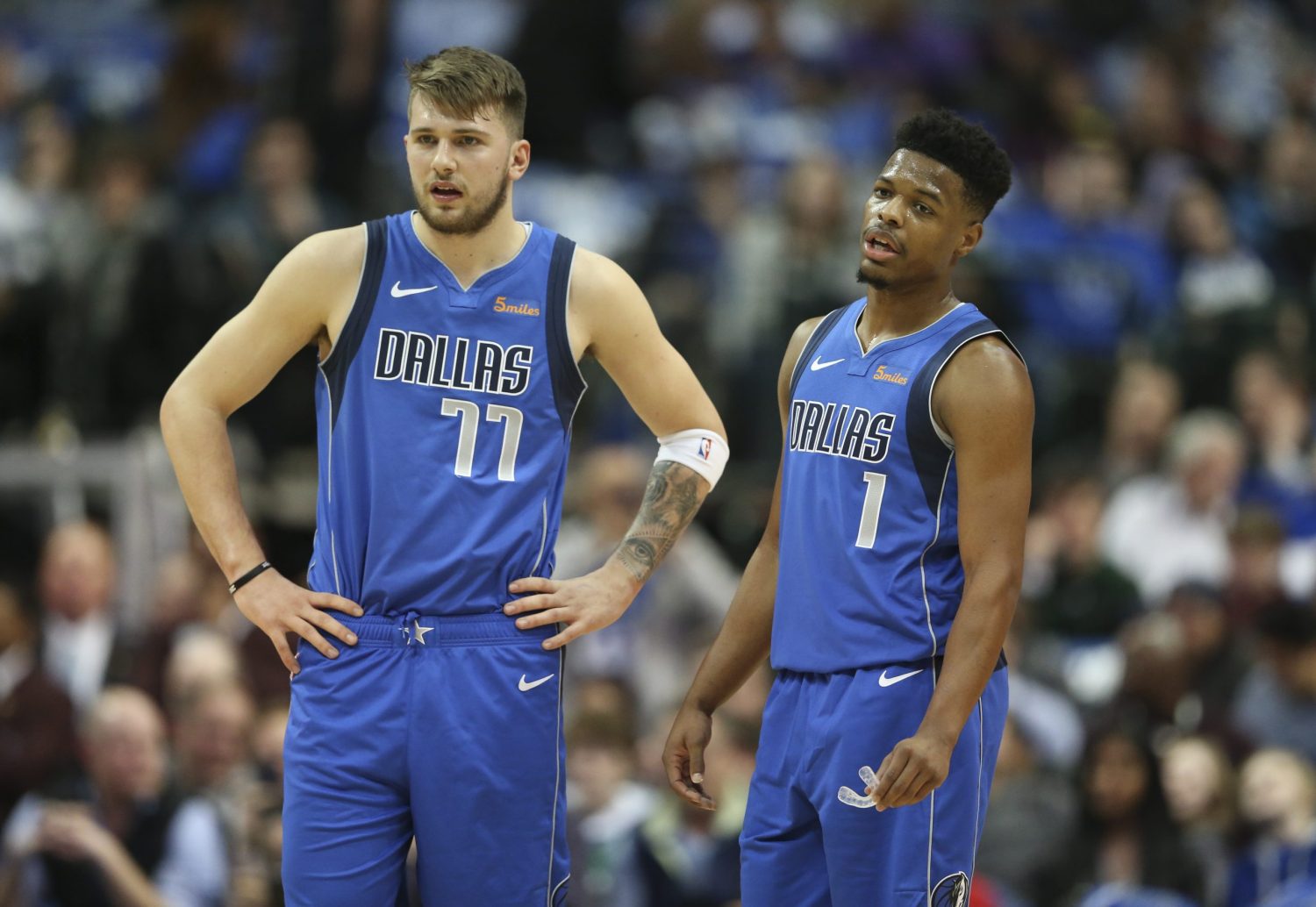 Luka Doncic and Dennis Smith Jr.