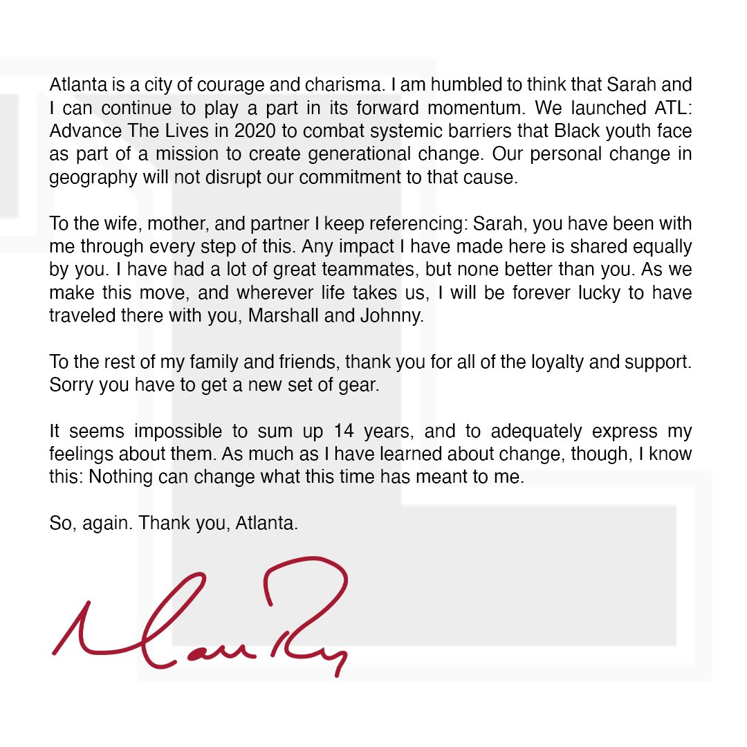 Matt Ryan letter