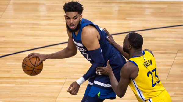 Karl-Anthony Towns and Draymond Green