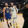 Stephen Curry and Dillon Brooks