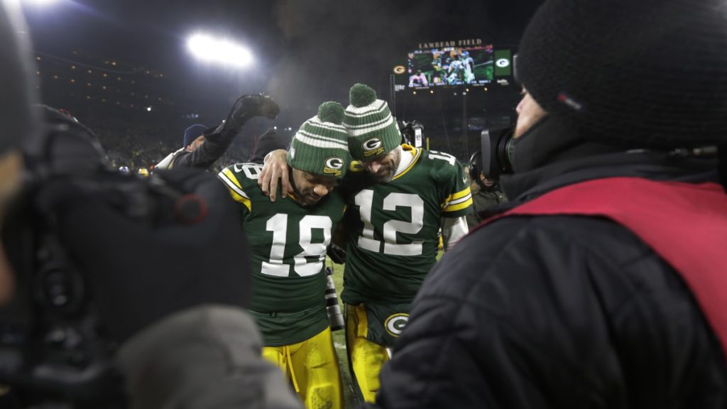 Randall Cobb and Aaron Rodgers
