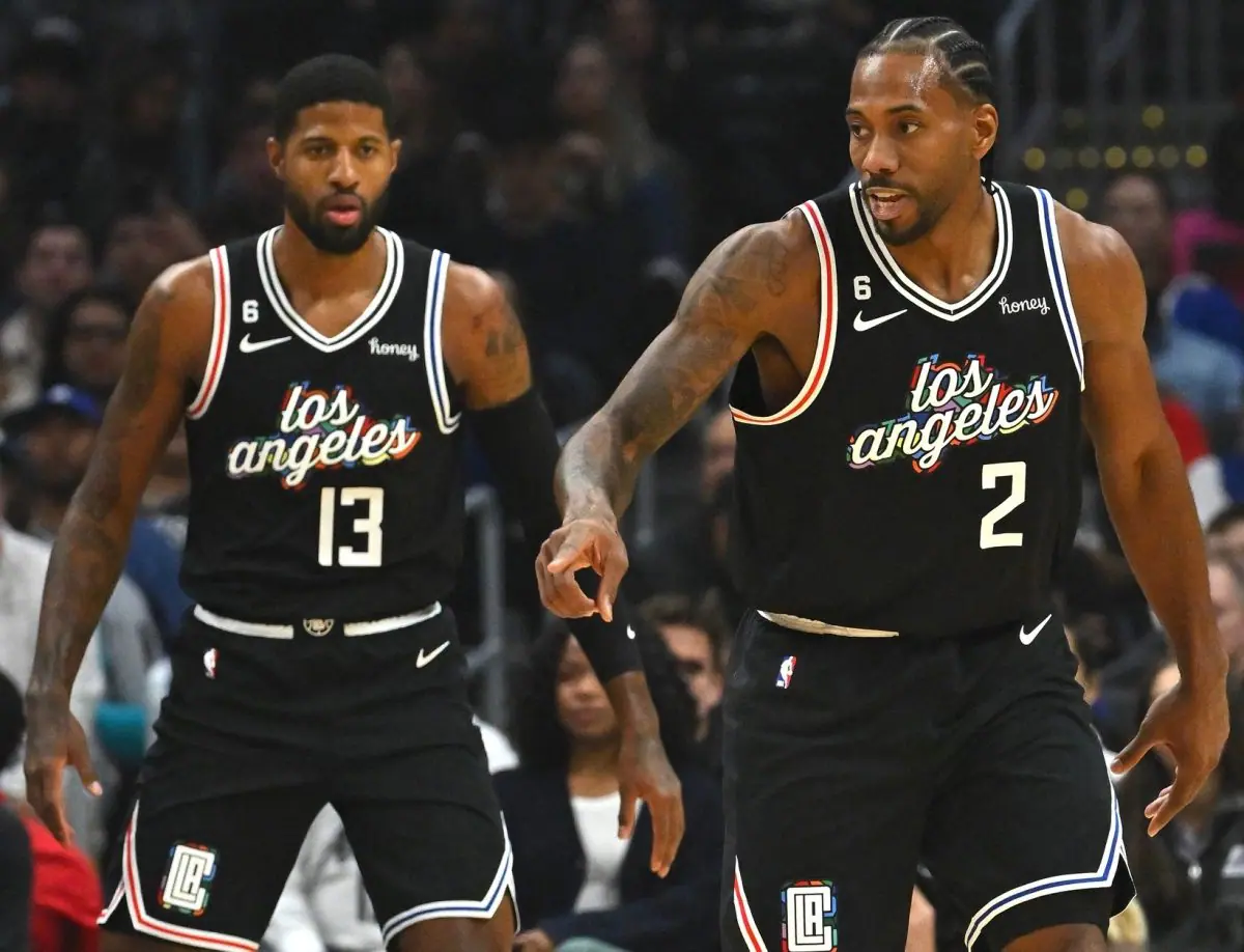 Photo: Kawhi Leonard and Paul George Spotted at LA Rams Playoff