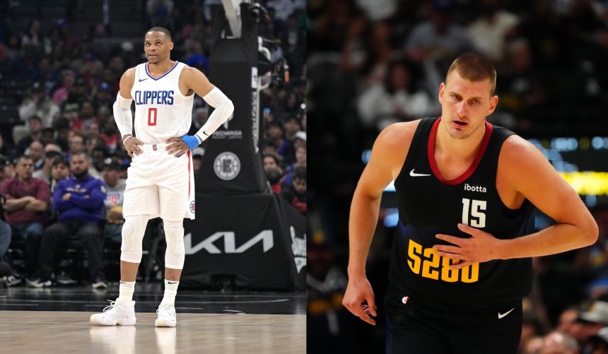 Russell Westbrook and Nikola Jokic