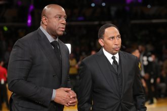 Magic Johnson and Stephen A. Smith