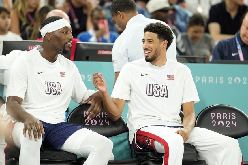 Bam Adebayo and Tyrese Haliburton