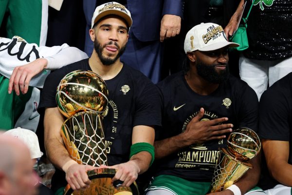 Jayson Tatum and Jaylen Brown