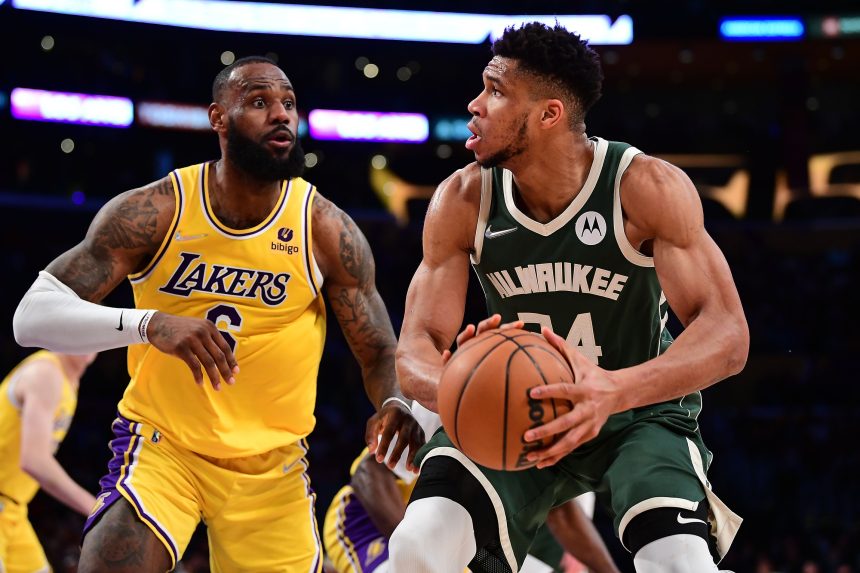 LeBron James and Giannis Antetokounmpo