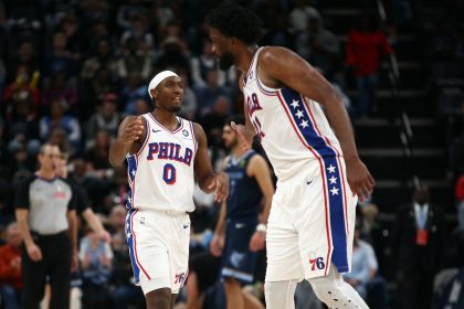 Tyrese Maxey and Joel Embiid