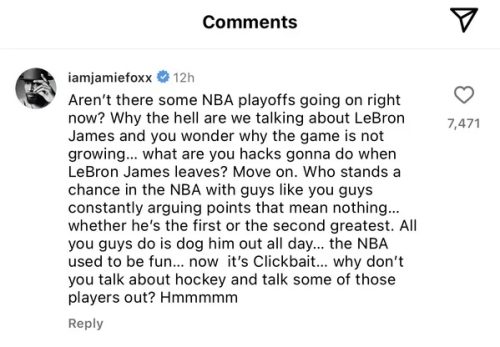 Jamie Foxx, LeBron James and Stephen A. Smith