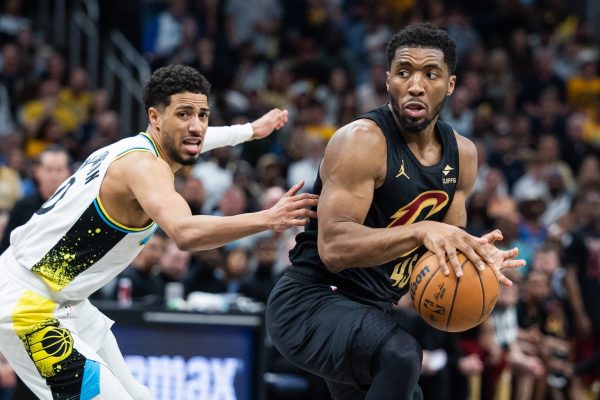 Tyrese Haliburton and Donovan Mitchell