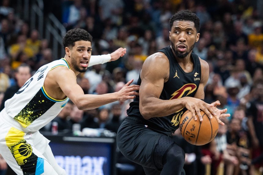 Tyrese Haliburton and Donovan Mitchell