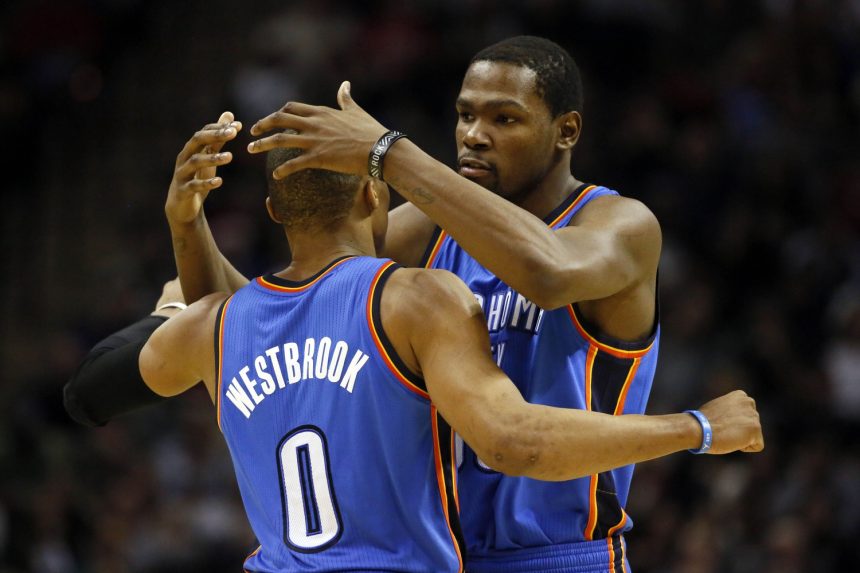 Russell Westbrook and Kevin Durant